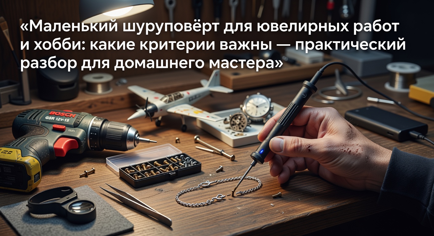Маленький шуруповёрт для ювелирных работ и хобби: какие критерии важны — практический разбор для домашнего мастера