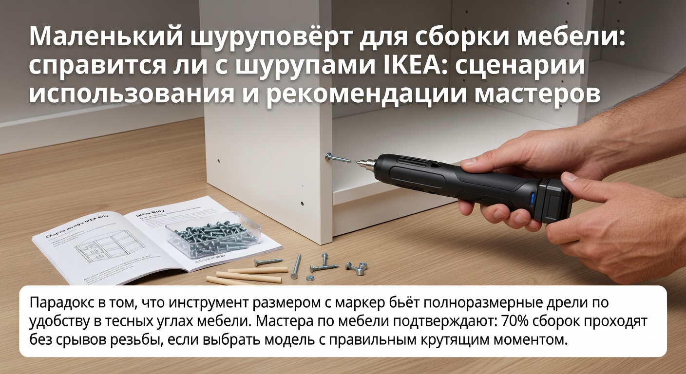 Маленький шуруповёрт для сборки мебели: справится ли с шурупами IKEA: сценарии использования и рекомендации мастеров