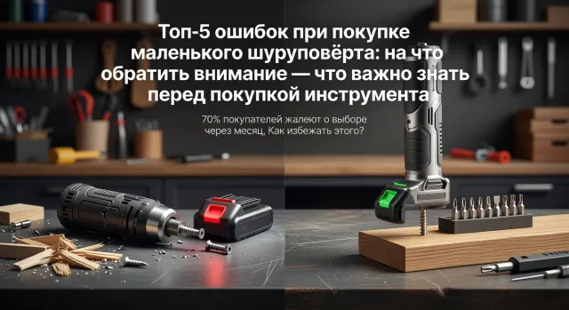 Топ-5 ошибок при покупке маленького шуруповёрта: на что обратить внимание — что важно знать перед покупкой инструмента